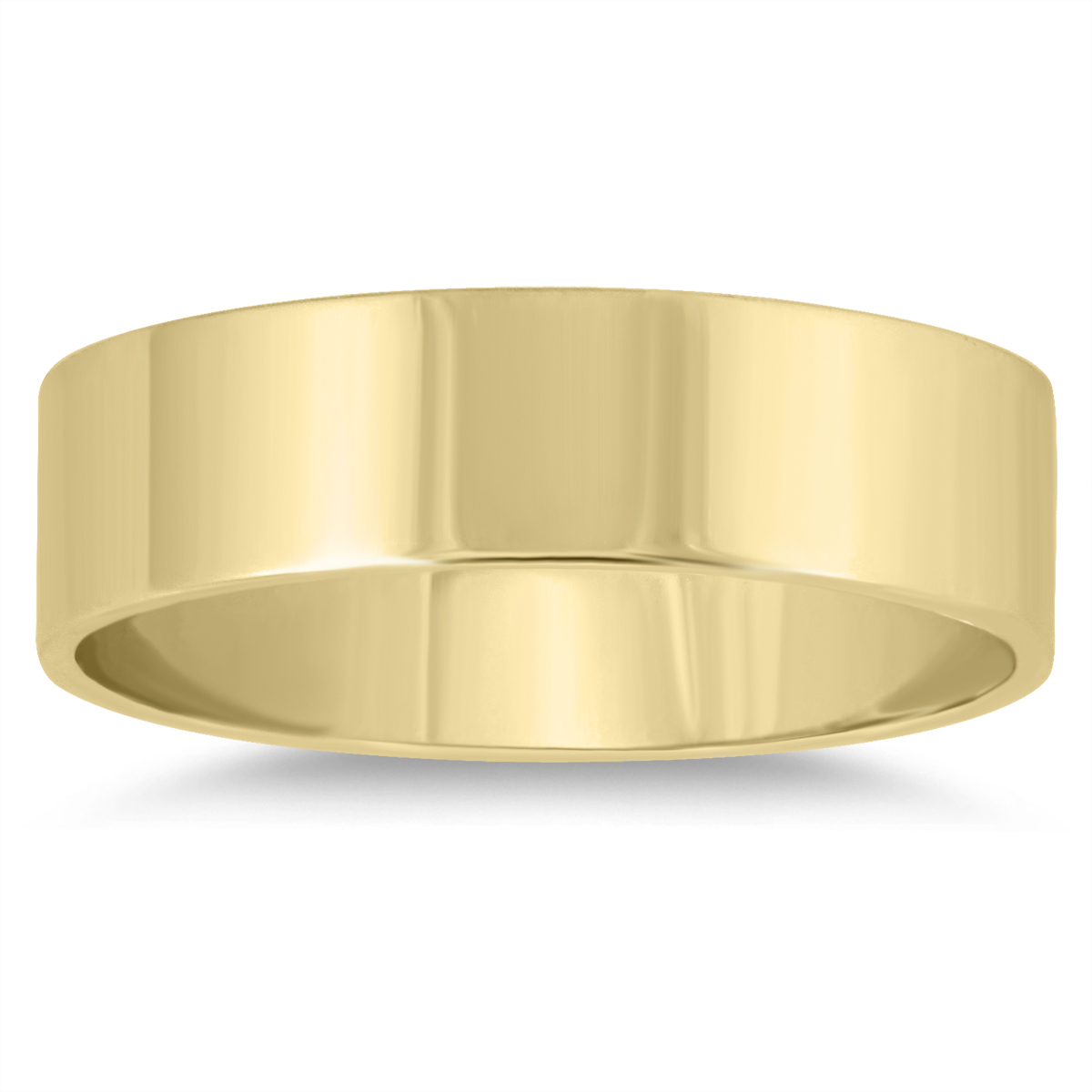 5mm Flat Comfort Fit Wedding Band in 10k Yellow Gold
