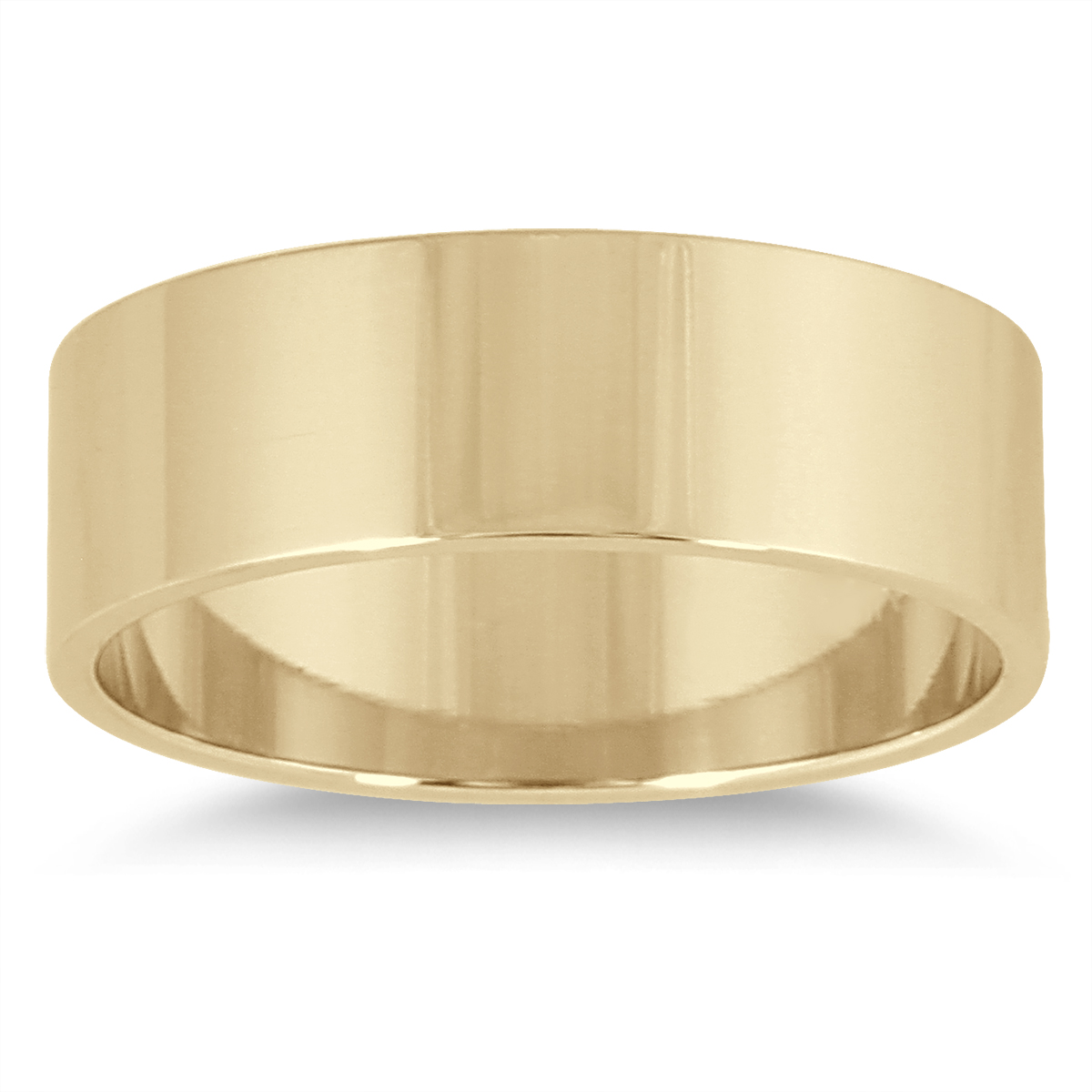 6mm Flat Wedding Band in 14K Yellow Gold
