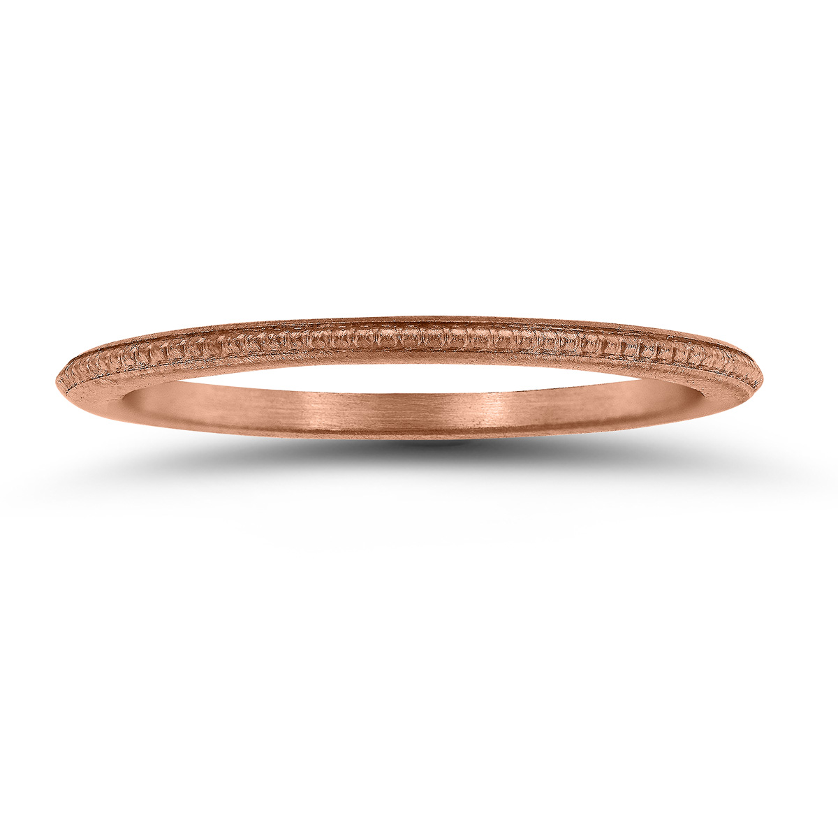 1MM Coin Edge Thin Wedding Band in 14K Rose Gold