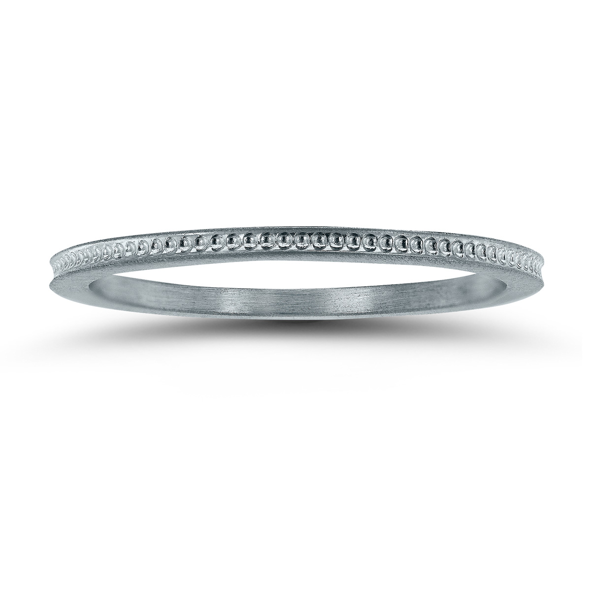 Thin 1MM Wedding Band in 14K White Gold