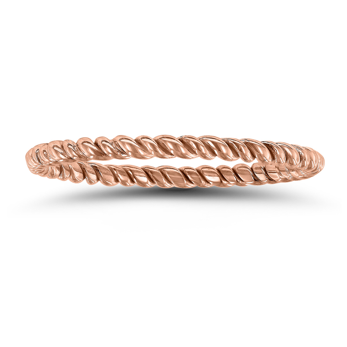 1.5MM Rope Twist Wedding Band in 14K Rose Gold