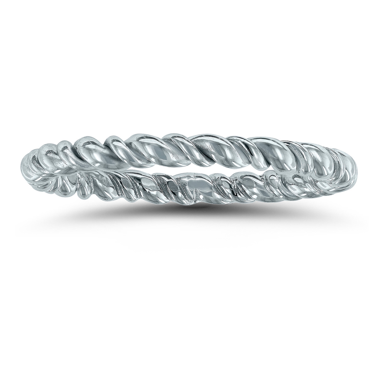 1.7MM Rope Twist Wedding Band in 14K White Gold
