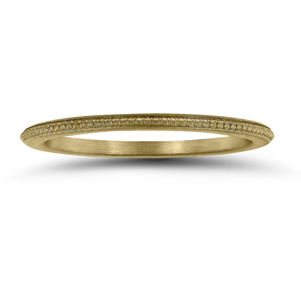 1MM Coin Edge Thin Wedding Band in 14K Yellow Gold